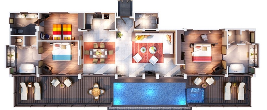 THREE-BEDROOM SEAVIEW HILL POOL VILLA