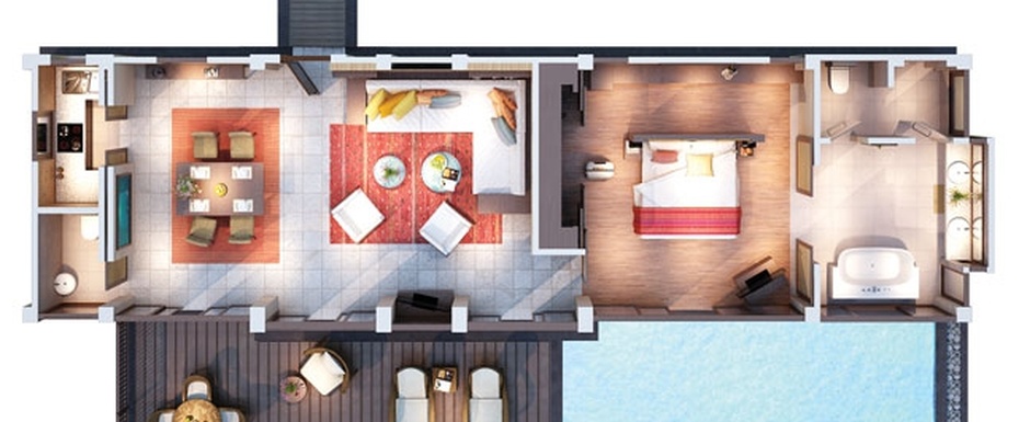 ONE-BEDROOM SEAVIEW HILL POOL VILLA