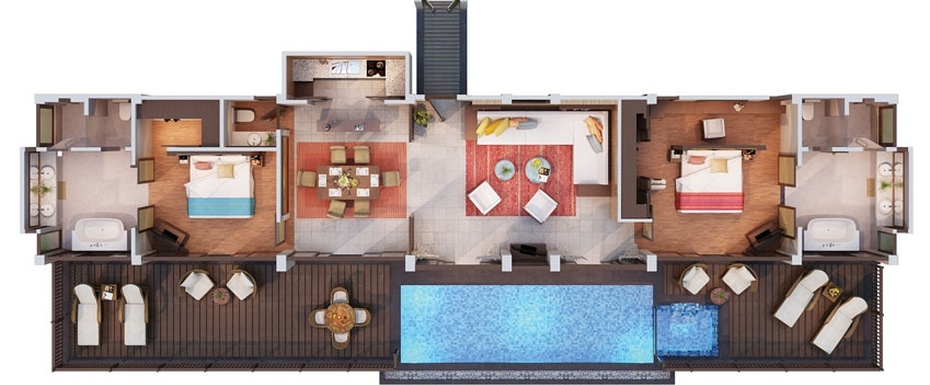 TWO-BEDROOM SEAVIEW HILL POOL VILLA